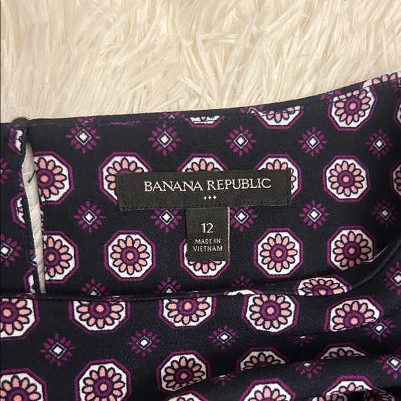 Banana Republic Navy Dress with Pink Medallion Print - Picture 8 of 11